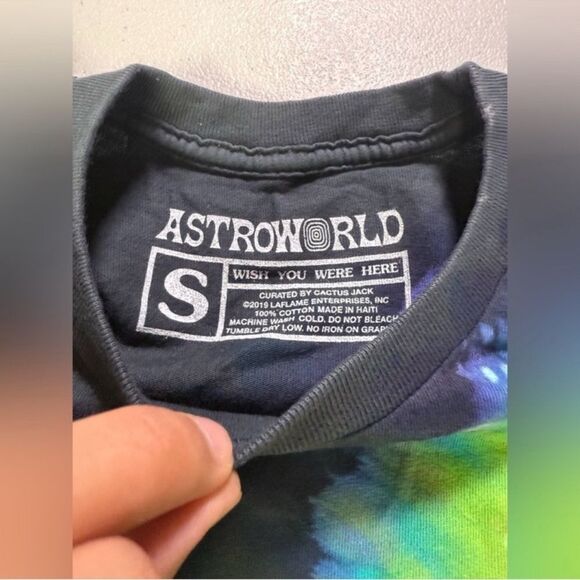 New travis scott astroworld Euro exclusive tie dye shirt Sz S - Picture 7 of 9